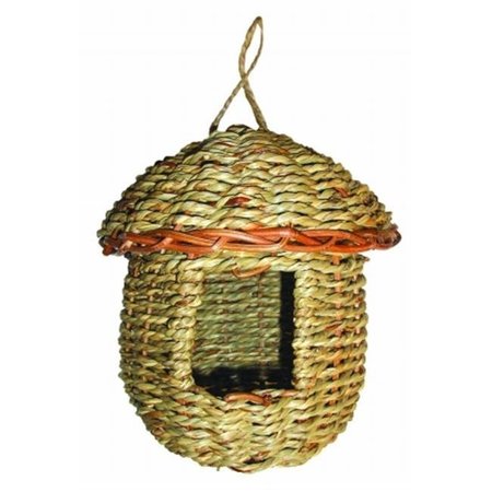 WORLD SOURCE PARTNERS World Source Partners Woven Rope Acorn With Roof Roosting Pocket Natural BA05203 507786